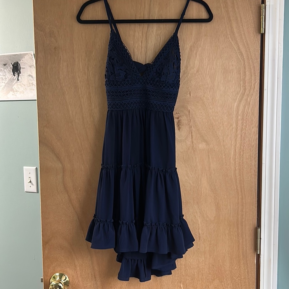 Navy mini summer dress